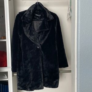 Faux fur Black Coat